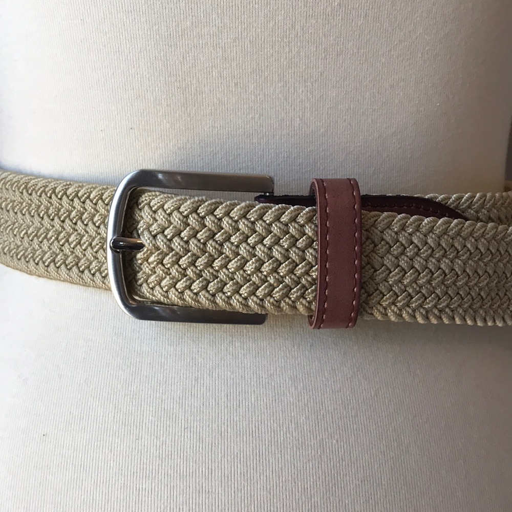 Nicole Miller NWT small webbed tan belt
